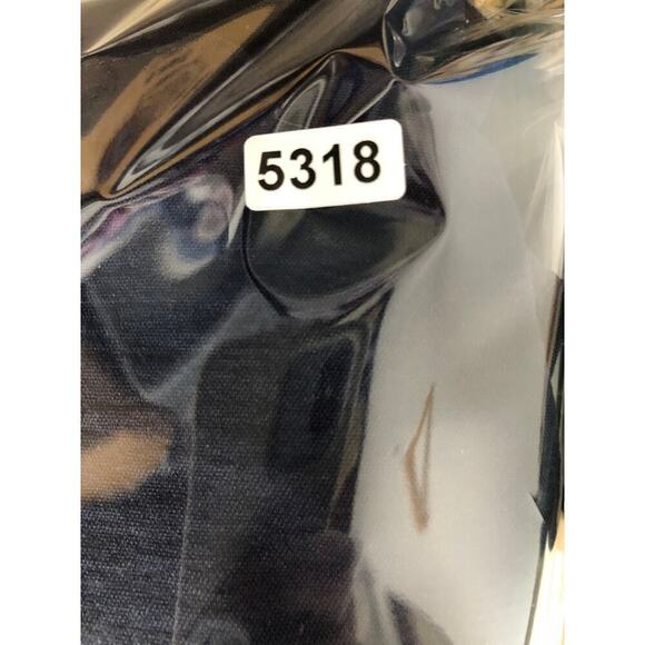 Vince Camuto Washer Dress Short Flutter Sleeve Jewel Neck Tie Waist Mini Navy 4 - Picture 9 of 9